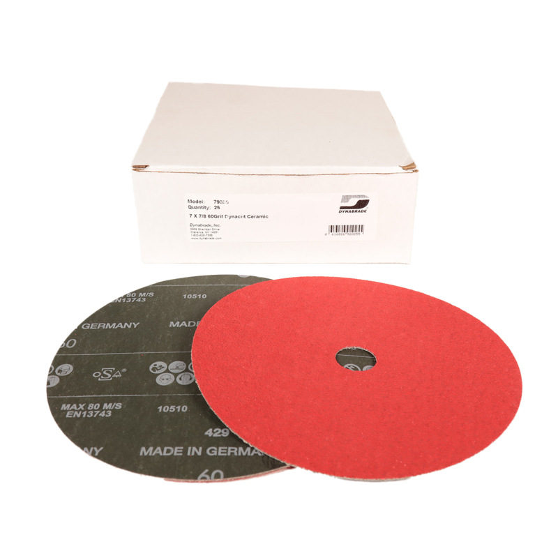 7" (178 mm) Dia. x 7/8" CH 60 Grit Ceramic DynaCut Fiber Disc