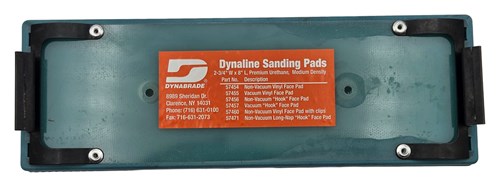 2-3/4" (70 mm) W x 8" (203 mm) L Non-Vacuum Dynaline Disc Pad with Clips, Vinyl-Face