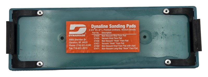 2-3/4" (70 mm) W x 8" (203 mm) L Non-Vacuum Dynaline Disc Pad with Clips, Vinyl-Face