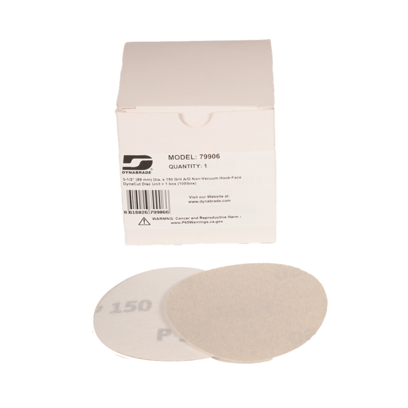 3-1/2" (89 mm) Dia. x 150 Grit A/O Non-Vacuum Hook-Face DynaCut Disc