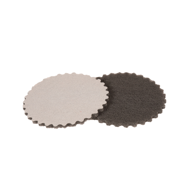 5" (127 mm) Dia. x Fine Gray Scalloped Edge Hook-Face DynaBrite Disc