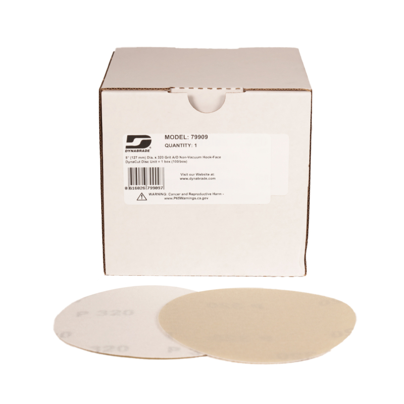 5" (127 mm) Dia. x 320 Grit A/O Non-Vacuum Hook-Face DynaCut Disc