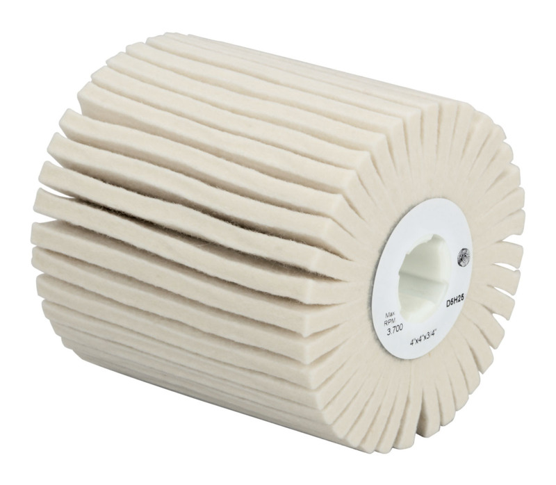 4" (102 mm) Dia. x 4" (102 mm) x 3/4" AH Dyna-Felt Polishing Flap Roll