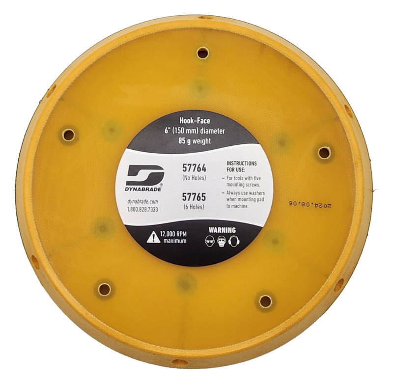 6" (152 mm) Dia. Vacuum Gear-Driven Disc Pad, Hook-Face, Short Nap