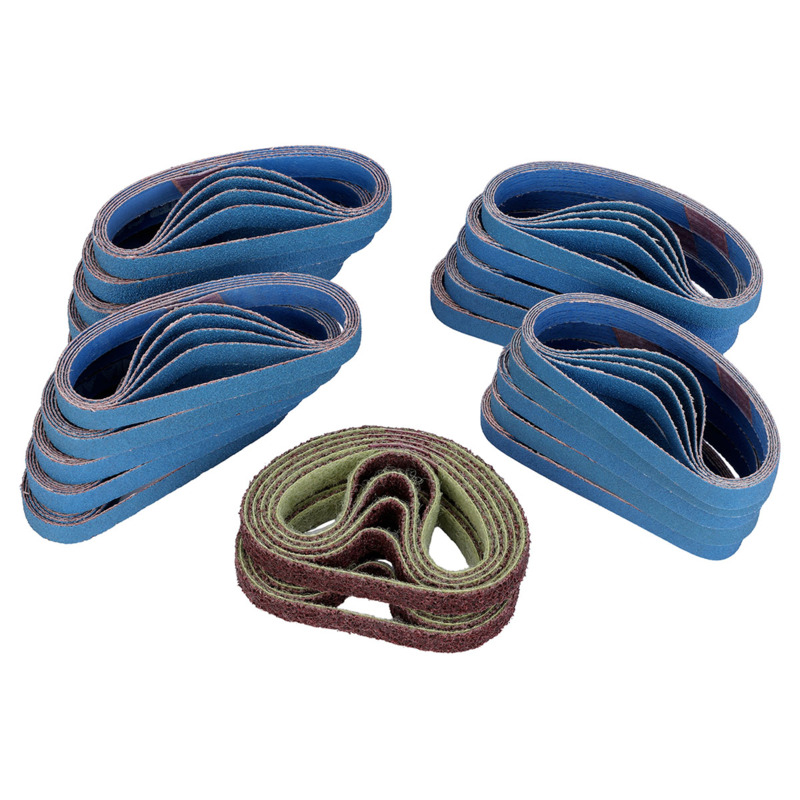 Mini Dynafile II 1/2" (13 mm) W x 12" (305 mm) L Belt Assortment Pak Contains: