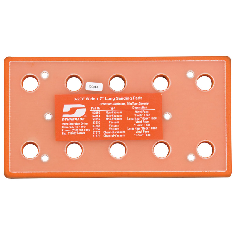 3 2/3"x 7" Vac Short Hook Pad