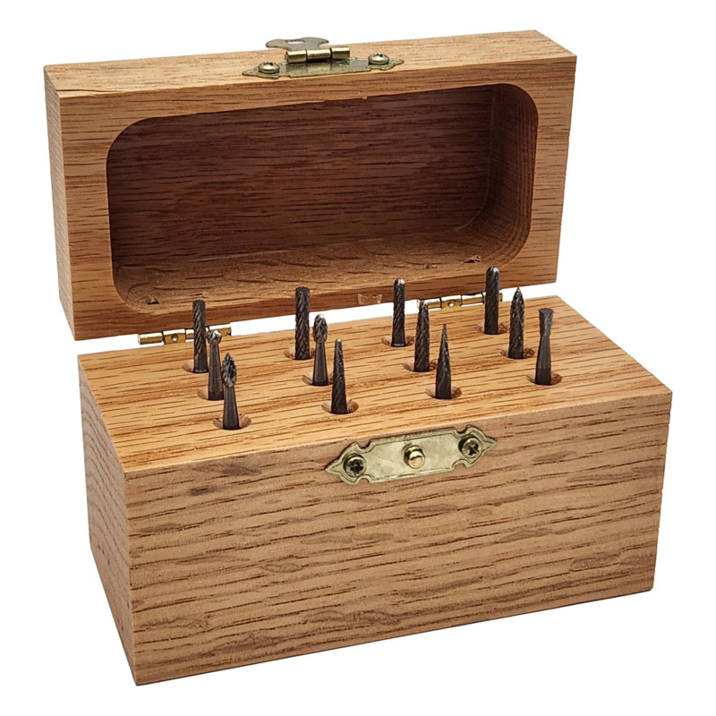 Carbide Burr 12-Piece Burr Kit, 3 mm Shank