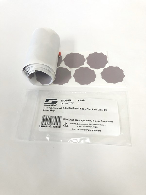 1-3/8" (35mm) A7 DSA Scalloped Edge Film PSA Disc, 50 Count Bag