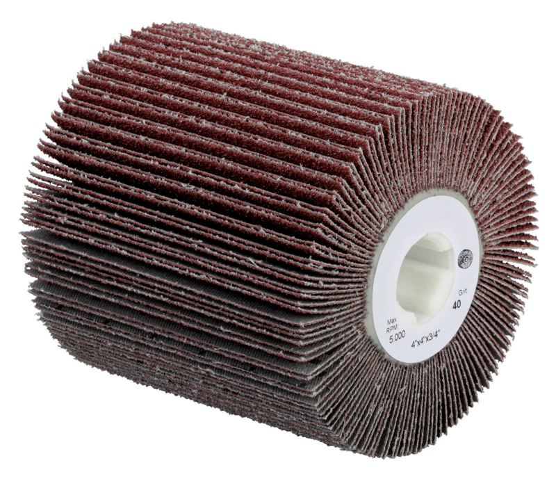 4-1/4" x 4" x 5/8"-11 Dynacut 60 Grit A/O Flap Brush, 5K RPM Max.