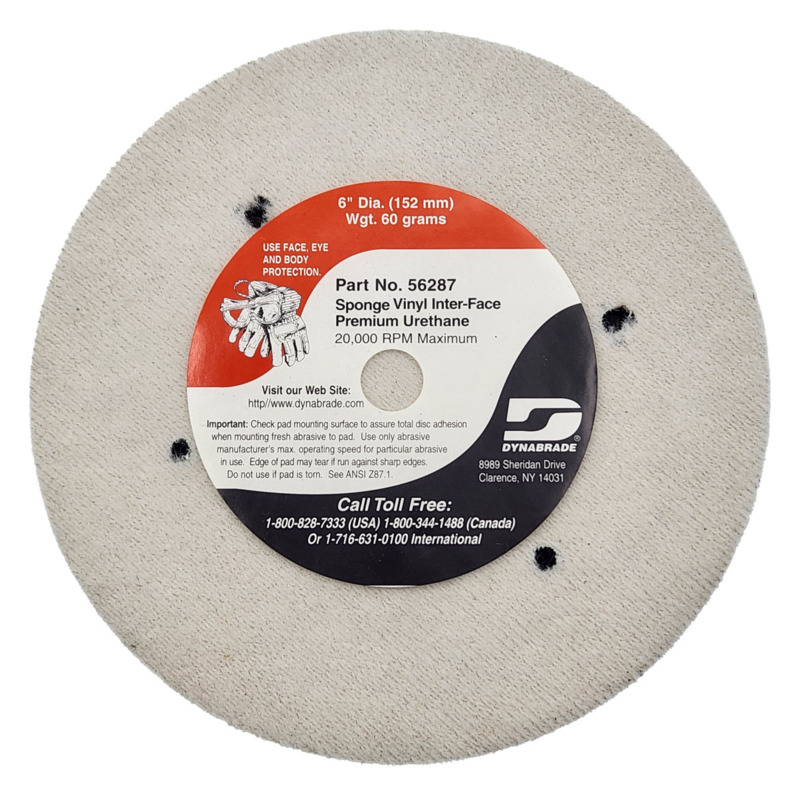 6" (152 mm) Dia. Non-Vacuum Dynabug "Model T" Disc Pad, Vinyl-Face