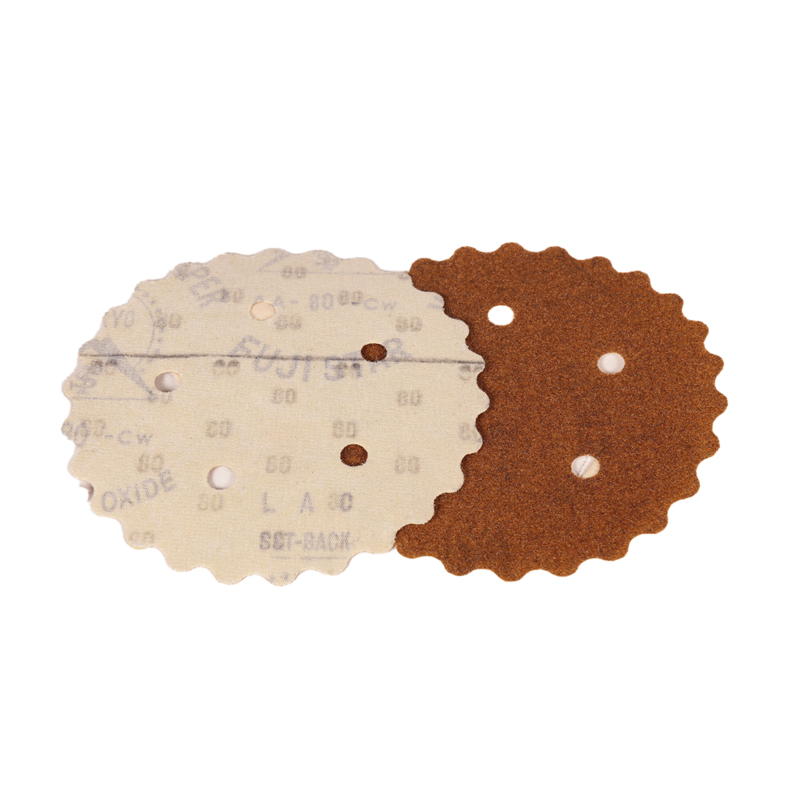 5" (127 mm) Dia. x 80 Grit A/O Vacuum Hook-Face Scalloped-Edge DynaCut Disc