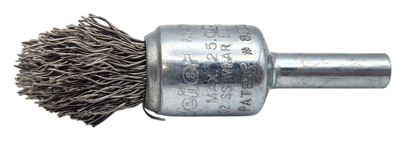 Controlled Flare End Brush 1/2" (13 mm) Dia. x .014 x 7/8"  Stainless Steel