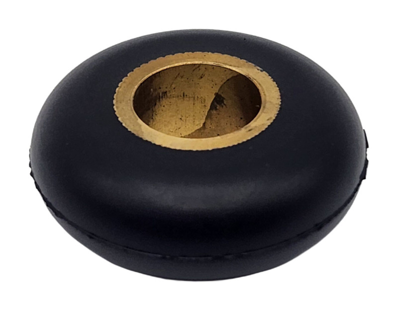 Contact Wheel, 1" Dia. x 3/8" W x 3/8" I.D., Round Radiused Face, 90 Duro Rubber