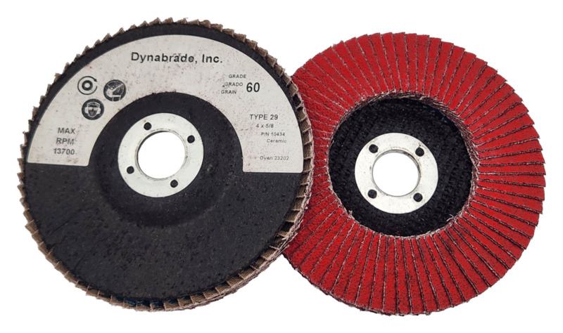 4" (102 mm) Dia. x 5/8" (16 mm) 60 Grit Type 29 Ceramic DynaCut Flap Disc
