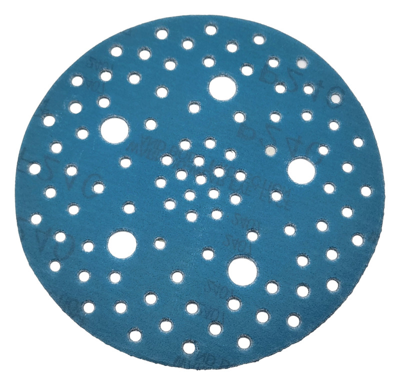 5" (127 mm) Dia. x 240 Grit A/O Hook Multi-Hole Vacuum Film-Backed DynaCut Disc