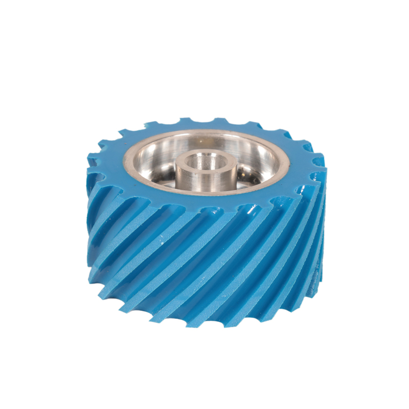 Contact Wheel, 4" Dia. x 2" W x 5/8" I.D., Scoop Face, 80 D Urethane