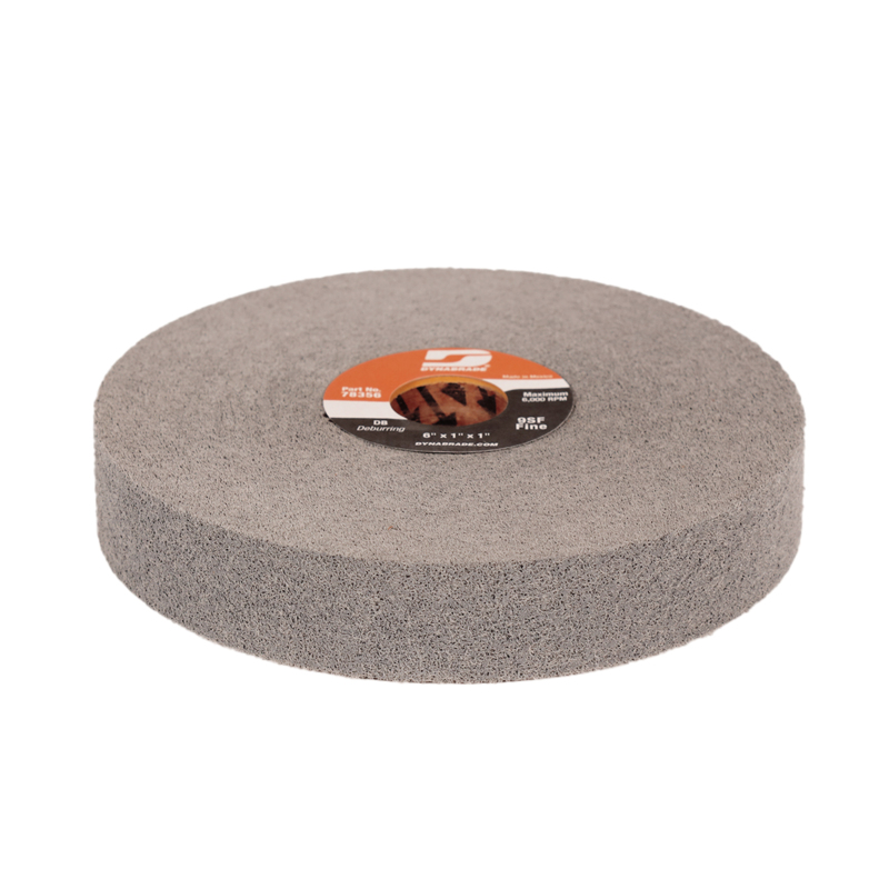 6" Dia. x 1" W x 1" CH 8S Fine S/C DynaBrite Deburring Convolute Wheel