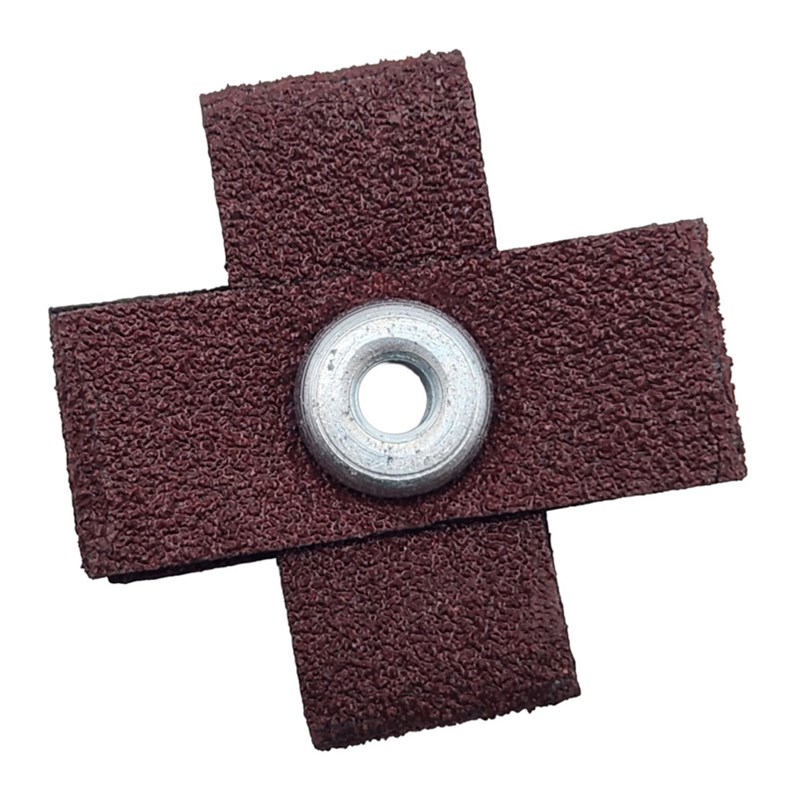 1-1/4" (32 mm) Dia. x 3-48 A/O 80 Grit 8-Ply J-DynaCut Cross Pad