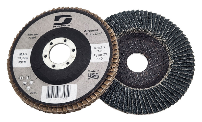 4-1/2" (114 mm) Dia. x 7/8" CH 40 Grit Z/A Type 29 DynaCut Flap Disc W/Fiberglass
