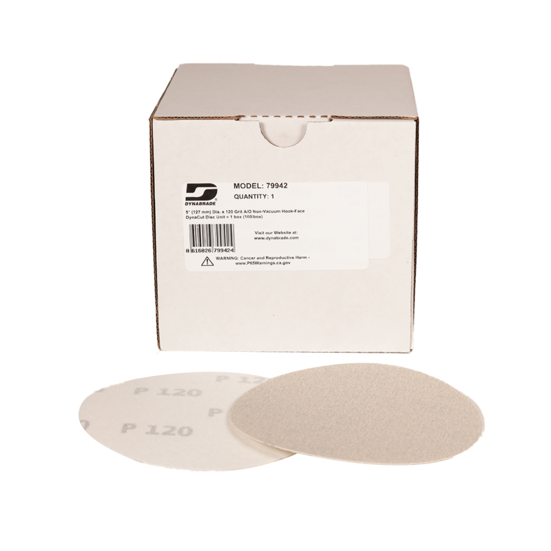 5" (127 mm) Dia. x 120 Grit A/O Non-Vacuum Hook-Face DynaCut Disc