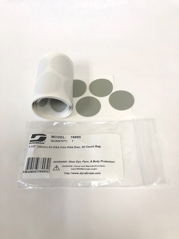 1-1/4" (32mm) A5 DSA Film PSA Disc, 50 Count Bag