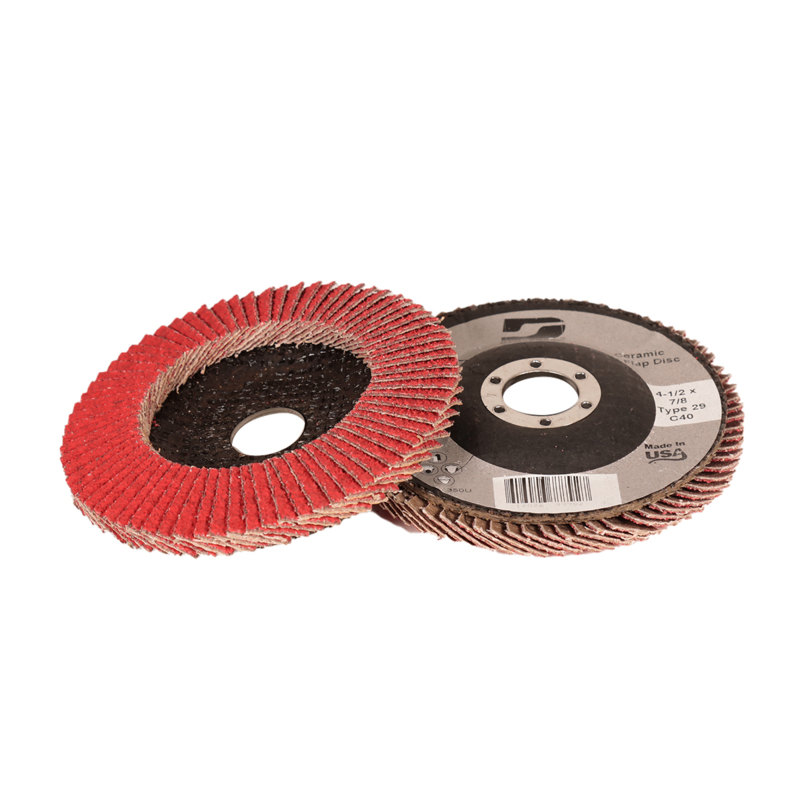 4-1/2" (114 mm) Dia. x 7/8" (22 mm) 40 Grit Type 29 DynaCut Ceramic Flap Disc
