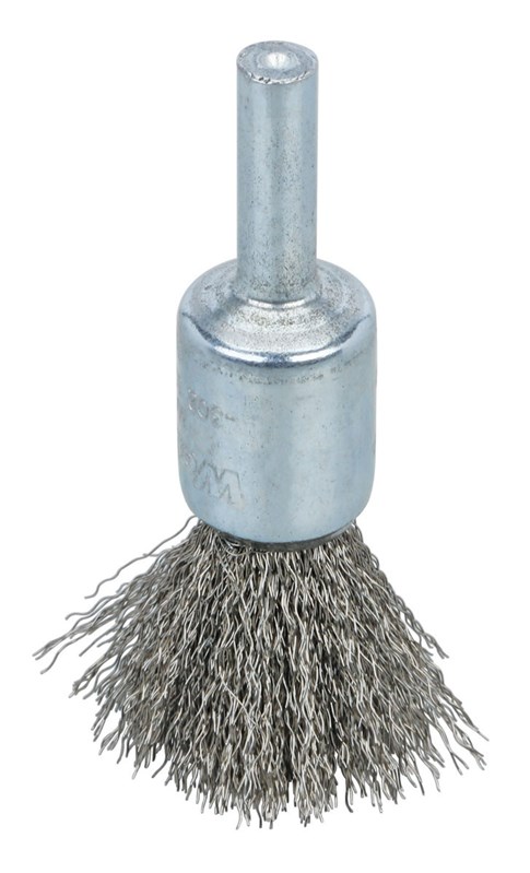 Crimped Wire End Brush 1/2" (13 mm) Dia. x .006 x 7/8" Stainless Steel