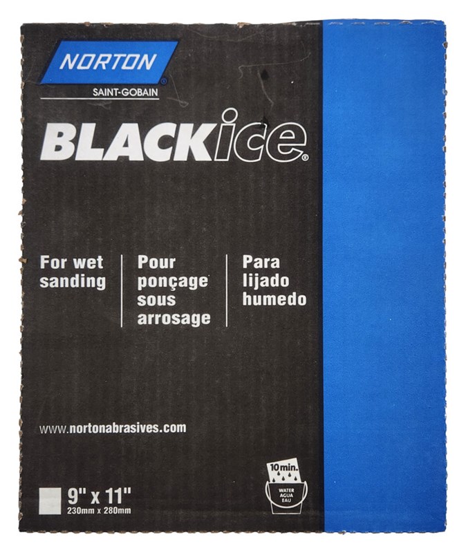 9" x 11" P320-B Norton Black Ice Waterproof Sheet T214,