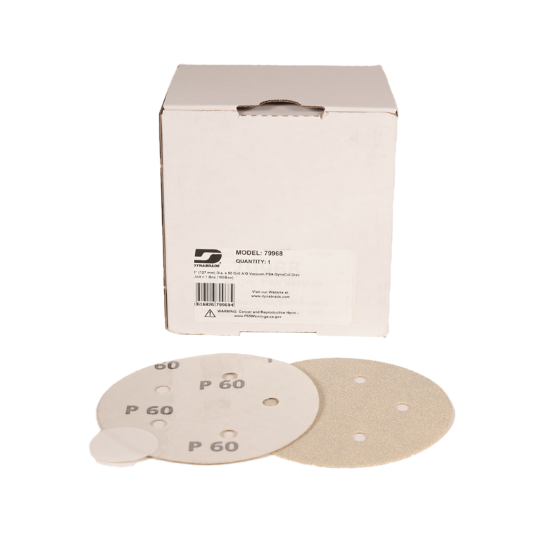 5" (127 mm) Dia. x 60 Grit A/O Vacuum PSA DynaCut Disc