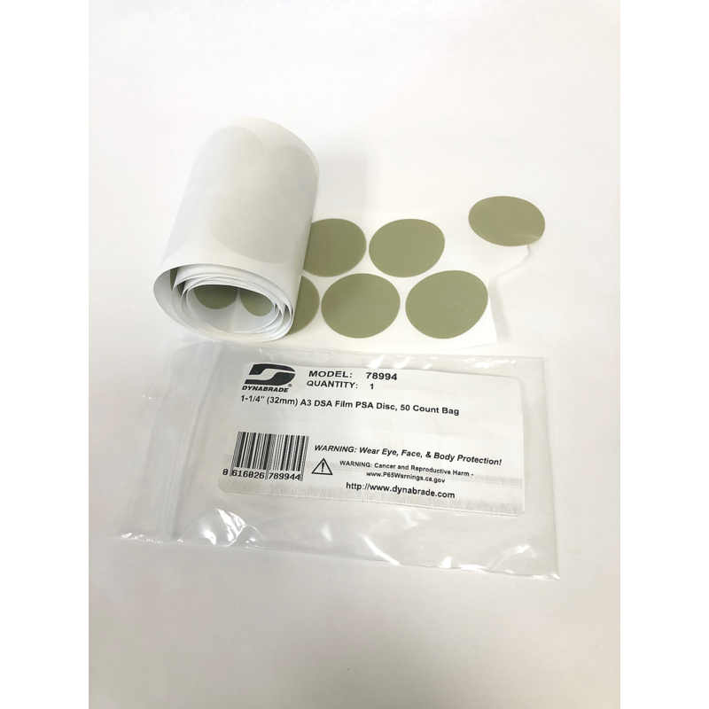 1-1/4" (32mm) A3 DSA Film PSA Disc, 50 Count Bag