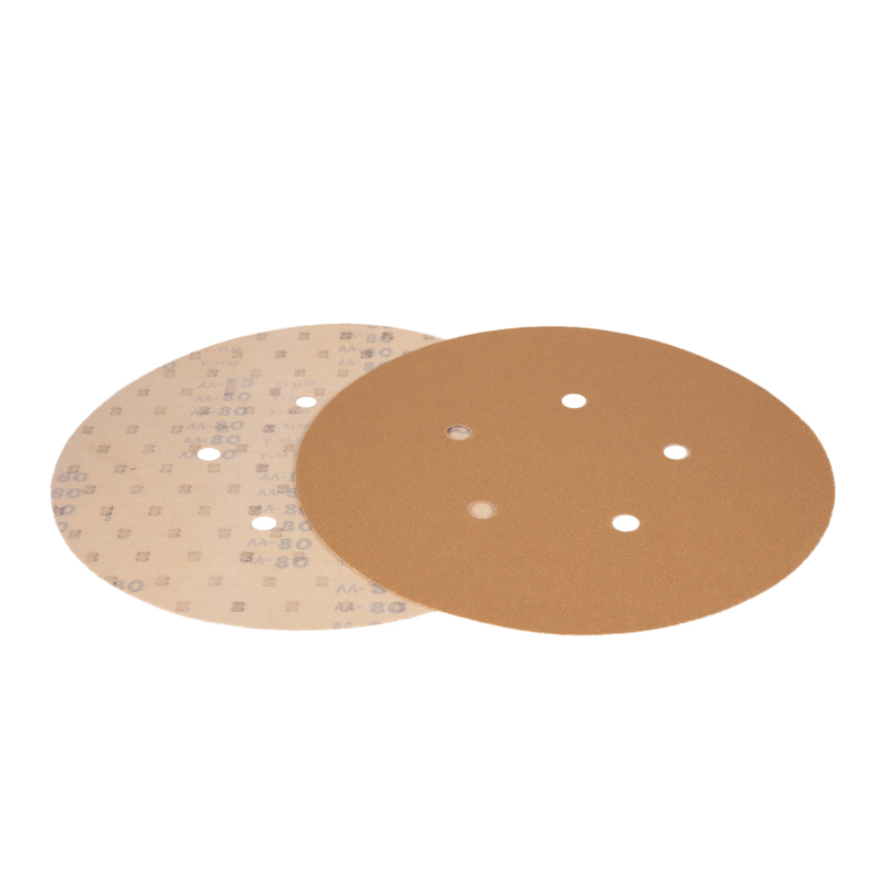 11-1/4" (286 mm) Dia. x 80 Grit A/O Gold Hook-Face DynaCut Disc w/5 Holes