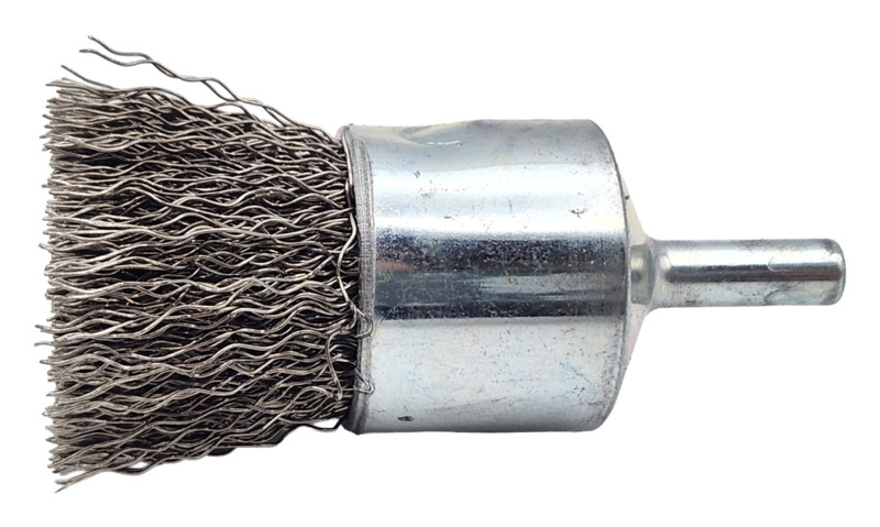Crimped Wire End Brush 1" (25 mm) Dia. x .014 x 1" Stainless Steel