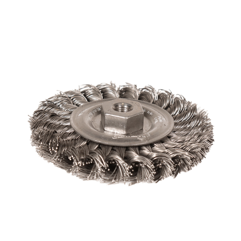 4" (102 mm) Dia. x .020 x 3/8"-24 UNF Standard Twist Wire Wheel, Steel