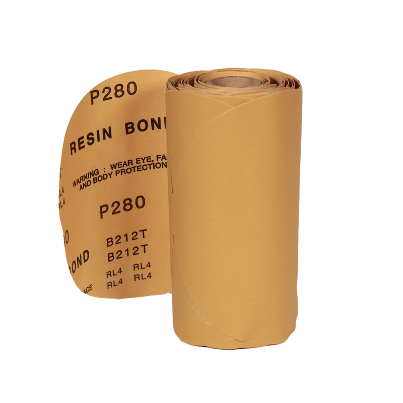6" (152 mm) Dia. x 280 Grit A/O Gold Non Vacuum PSA DynaCut Disc Roll