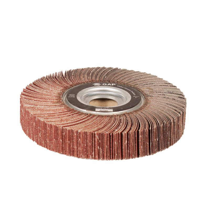 6" (152 mm) Dia. x 1" (25 mm) W x 1" (25 mm) CH 120 Grit A/O DynaCut Flap Wheel