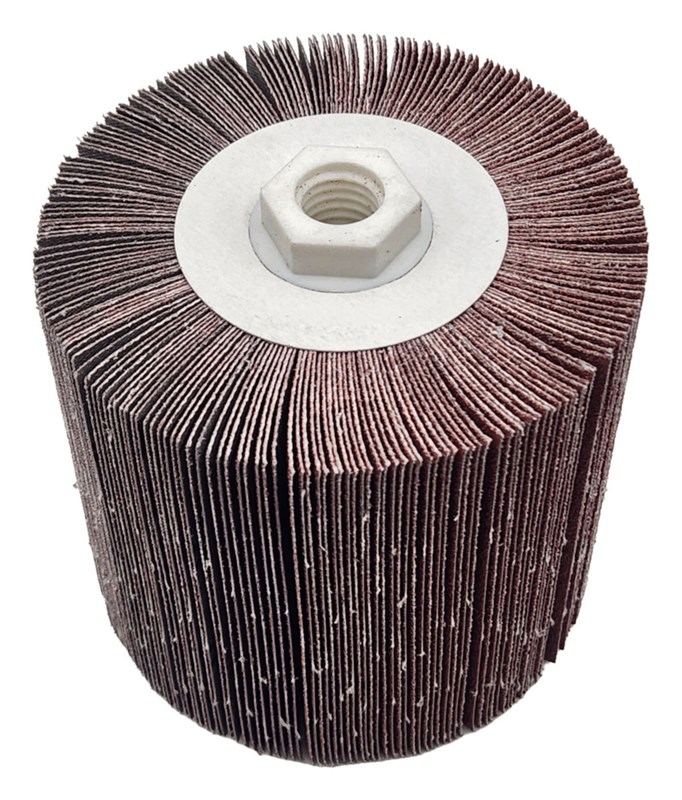4-1/4" x 4" x 5/8"-11 Dynacut 80 Grit A/O Flap Brush, 5K RPM Max.