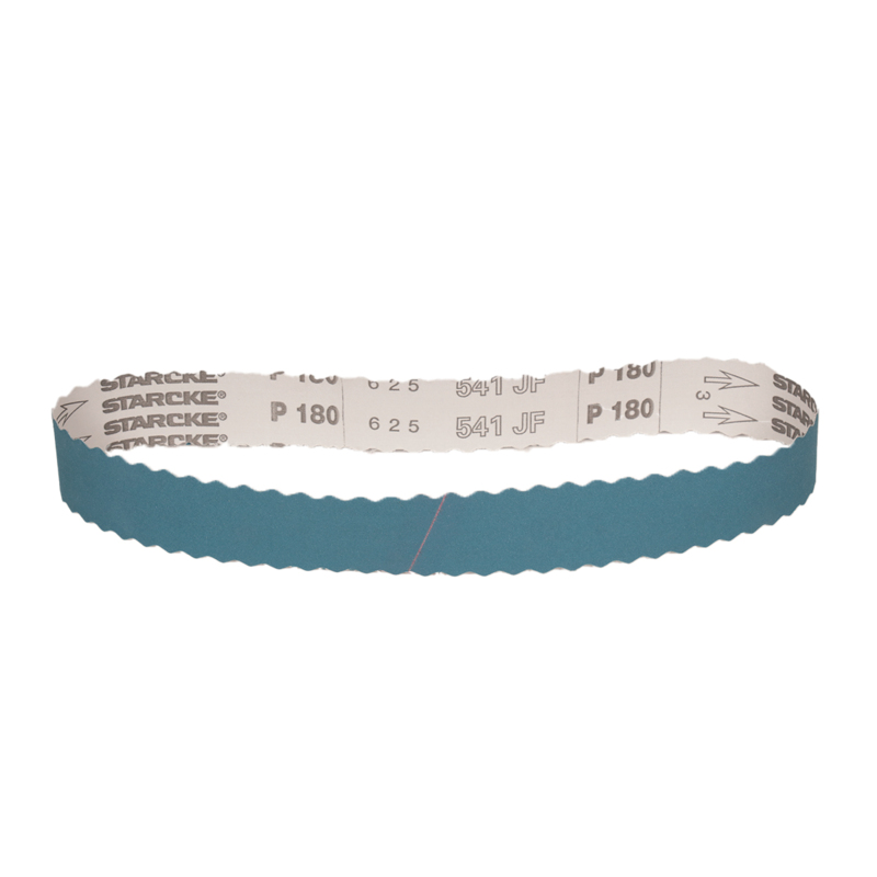 1-1/2" (38 mm) W x 30" (762 mm) L 180 Grit -J Scalloped Belt
