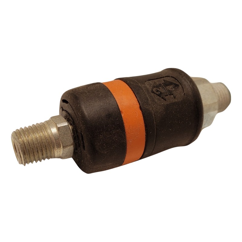 1/4" Safety Male Coupler w/Mal