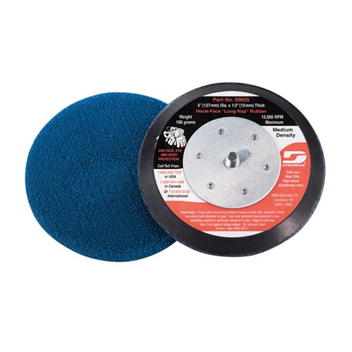 5" Pad W/Long Fibr Hook Facing