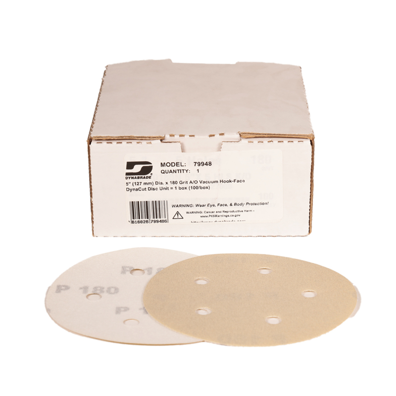 5" (127 mm) Dia. x 180 Grit A/O Vacuum Hook-Face DynaCut Disc