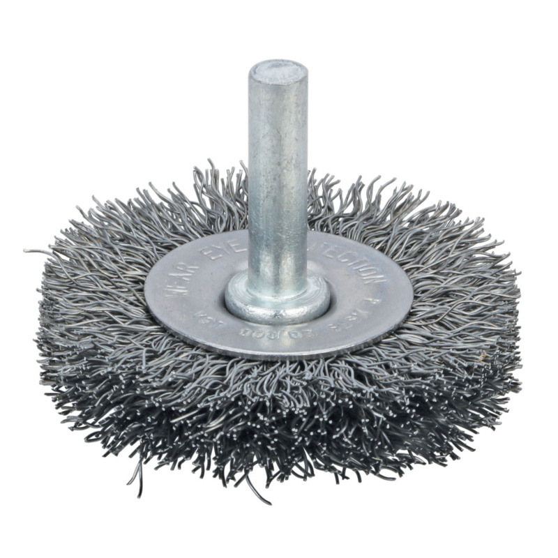 Concave Brush  3" (76 mm) Dia. x .006 x 15/16" Stainless Steel